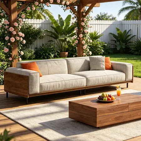 4 seater upholstered patio furniture outdoor sofa couch