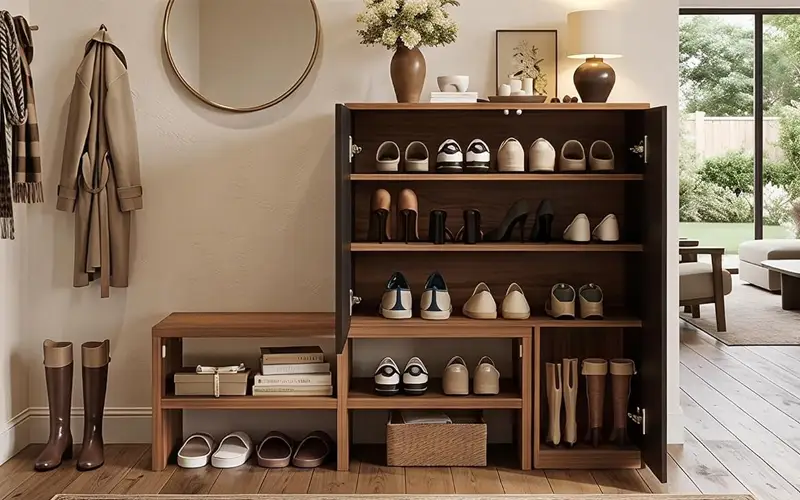 Matte Black with Walnut-Tone Detail