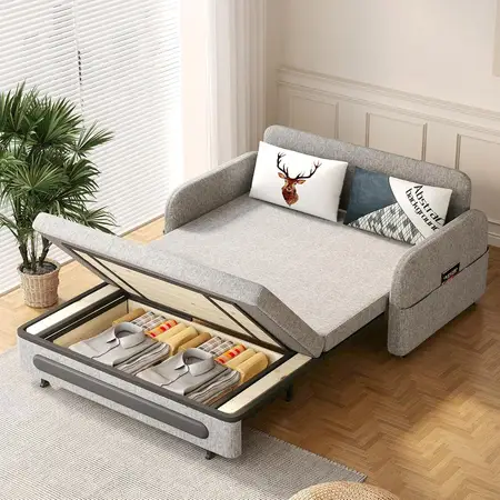 convertible pull out sofa bed couch with hidden storage