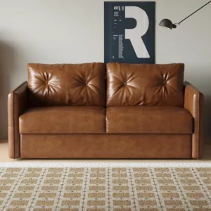 convertible two seat loveseat sleeper with deep seat 2