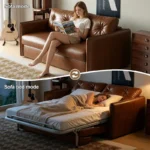 convertible two seat loveseat sleeper with deep seat 6