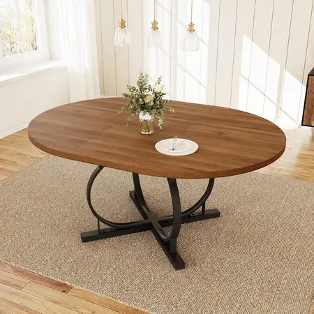 extendable round oval dining table hidden sliding rails