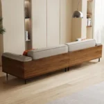 extra wide mid century modern sofa with removable cushion covers 5