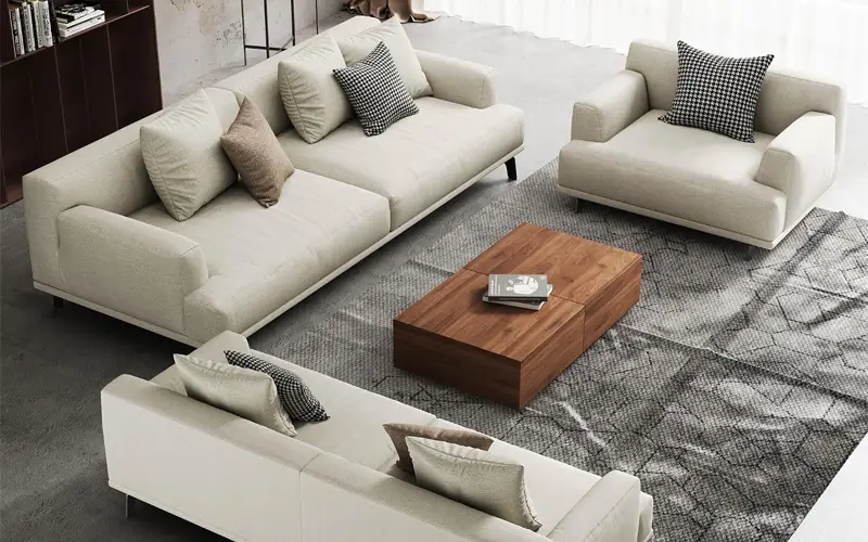 Four Throw Pillows Included