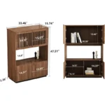 mid century modern engineered wood storage cabinet 3