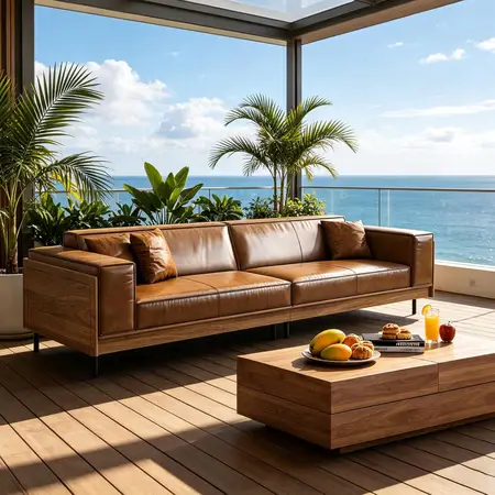 minimalist outdoor 4 person patio sofa couch