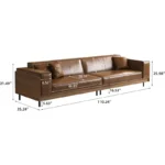 modern low back patio couch with removable foam cushions 2