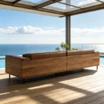 modern low back patio couch with removable foam cushions 4