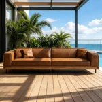 modern low back patio couch with removable foam cushions 6