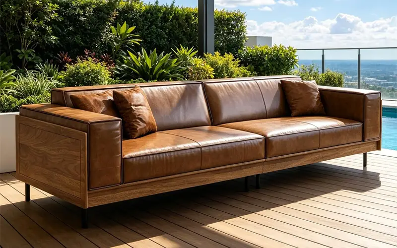 modern low back patio couch with removable foam cushions feature 4
