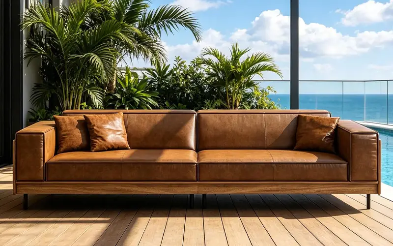 modern low back patio couch with removable foam cushions feature 5