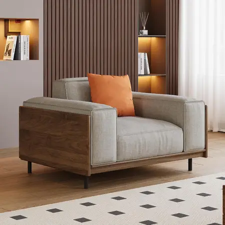 modern sofa chair 1 seater fabric single couch