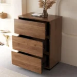 nesscarsti 24 inch mid century nightstand with 3 drawers 2
