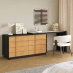 nesscarsti 47 to 85 inch extendable vanity desk with 6 drawers 1