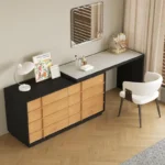 nesscarsti 47 to 85 inch extendable vanity desk with 6 drawers 6