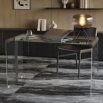 nesscarsti 51 18 inch clear tempered glass computer desk 2