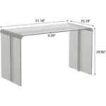 nesscarsti 51 18 inch clear tempered glass computer desk 3
