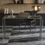 nesscarsti 51 18 inch clear tempered glass computer desk 4