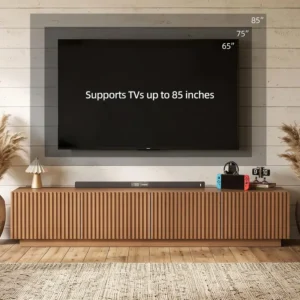 nesscarsti 86 61 inch walnut finish tv stand and lift top coffee table set 2