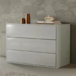 nesscarsti white modular storage cabinet with 3 drawers 4