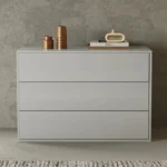 nesscarsti white modular storage cabinet with 3 drawers 5