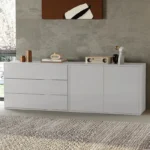 nesscarsti white modular storage cabinet with 3 drawers 6