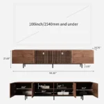 walnut finish two piece living room furniture set with storage 3