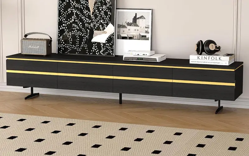 Plywood Cabinet Supported by Metal Legs